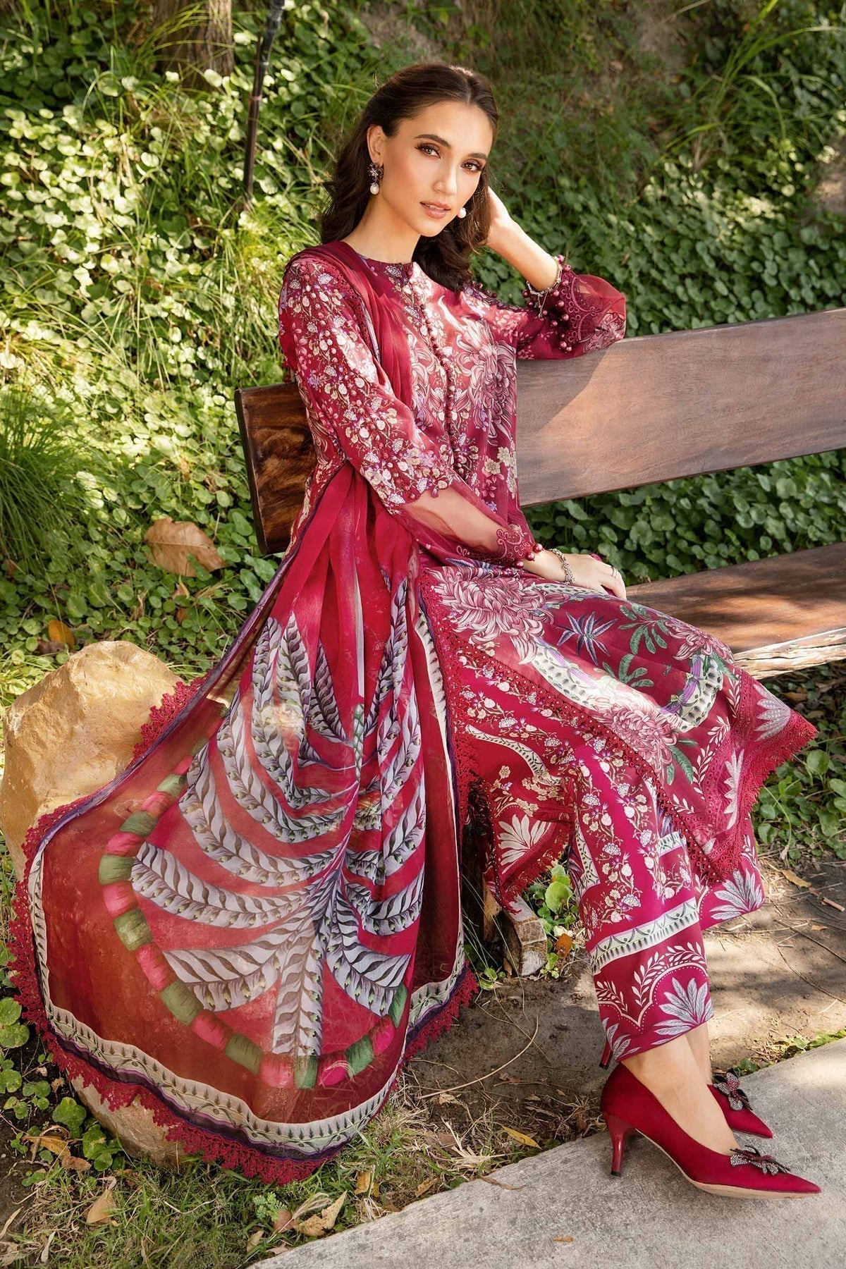 Maria B | M Prints 25 | MPT-2514-B - House Of Hania