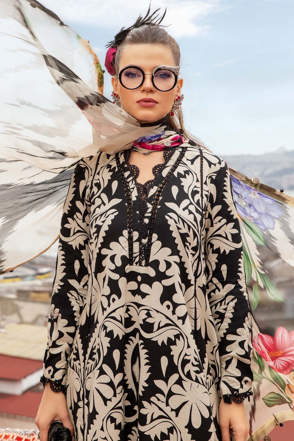 Maria B | M Prints Fall Edit 24 | MPT-2307-B - House Of Hania