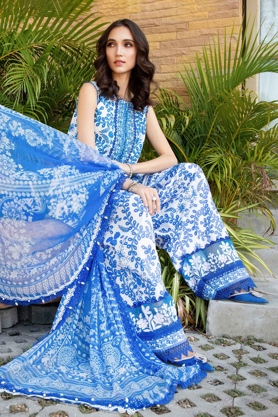 Maria B | M Prints | MPT-2504-B - House Of Hania