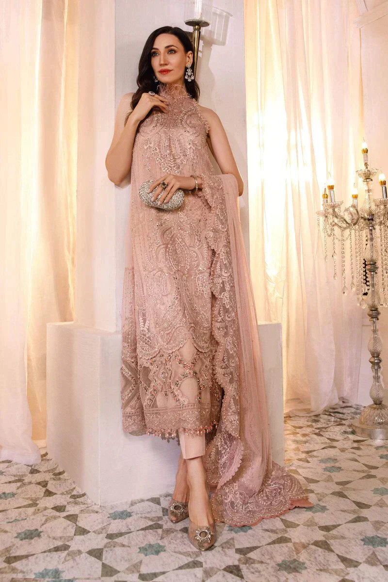 Maria.B MBROIDERED – Ash Pink (BD-2505) - House Of Hania