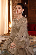 Maria .B MBROIDERED – Coffee (BD-2501) - House Of Hania