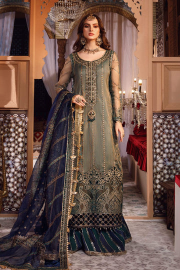 Maria.B MBROIDERED – Peacock Shades (BD-2508) - House Of Hania
