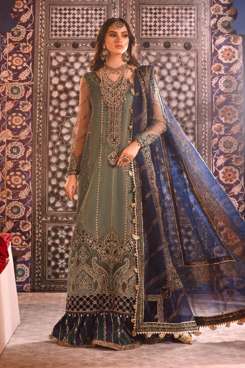 Maria.B MBROIDERED – Peacock Shades (BD-2508) - House Of Hania