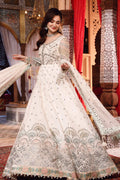 Maria. B MBROIDERED – Pearl White and Peachy Silver (BD-2502) - House Of Hania