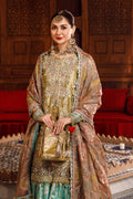 Maria.B MBROIDERED – Salmon and Leaf Green (BD-2503) - House Of Hania