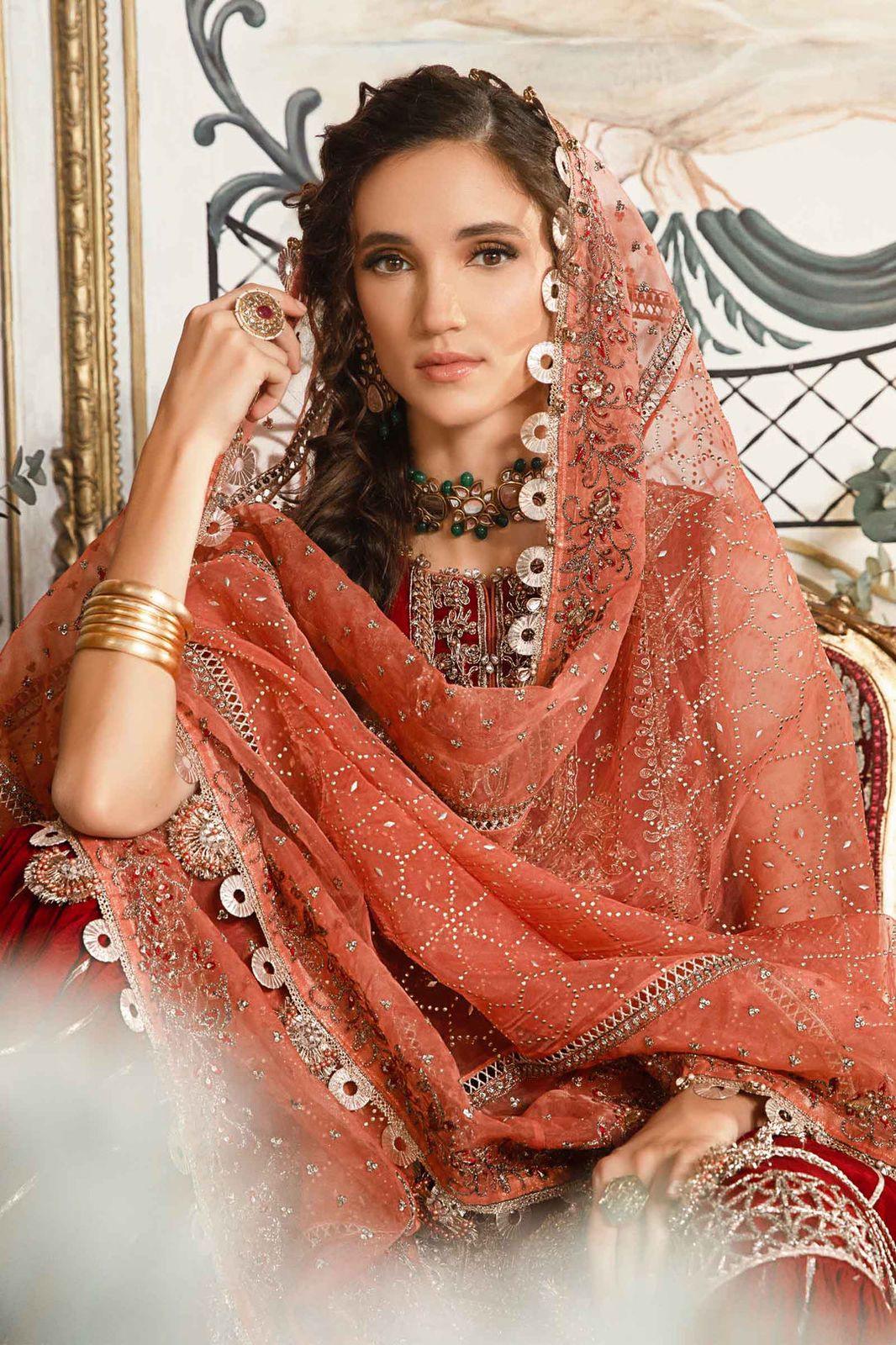 Maria B - Maroon BD-2708 - House Of Hania