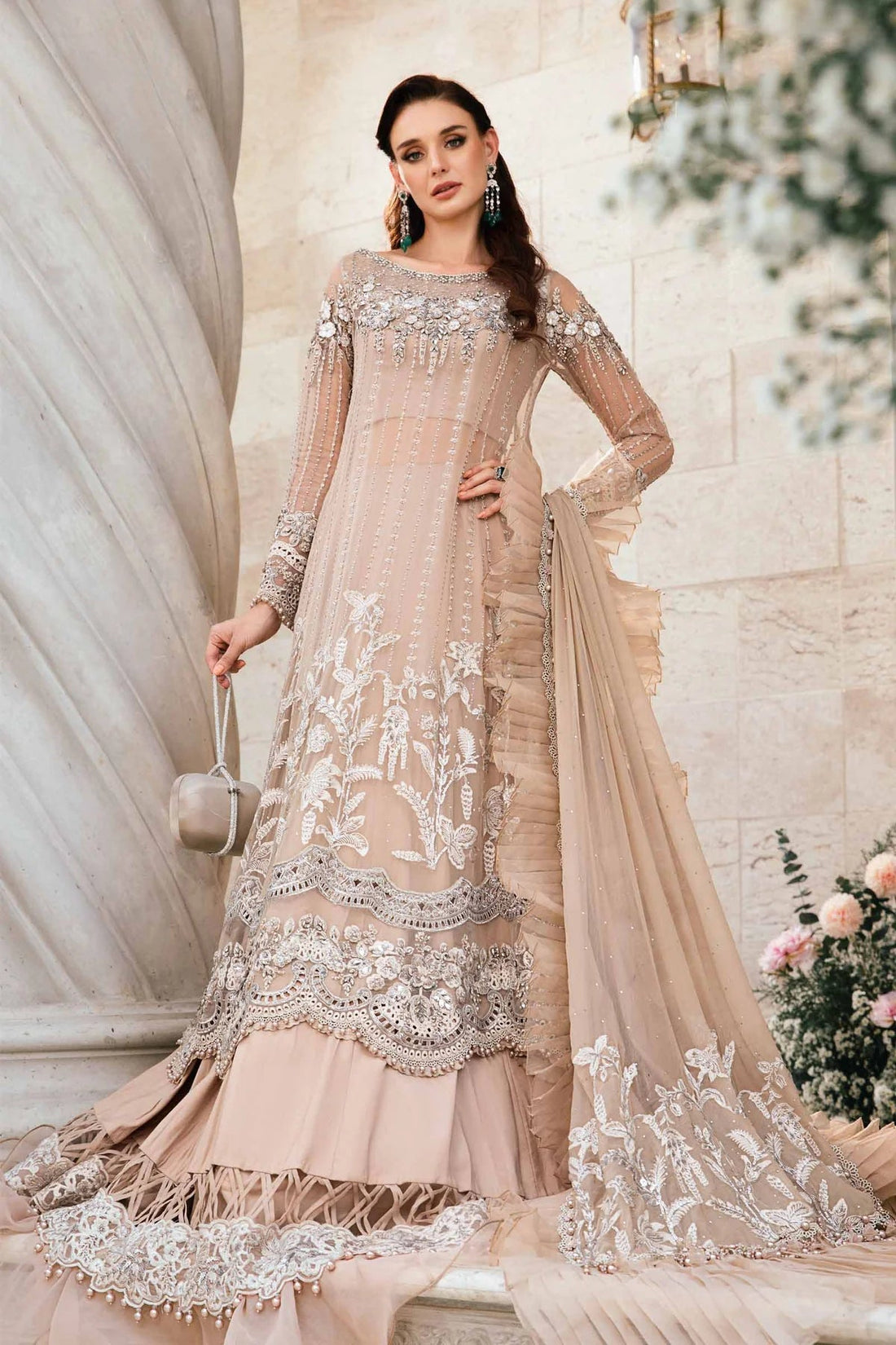 Maria B | Mbroidered Fabrics 2024 | BD-2801 - House Of Hania