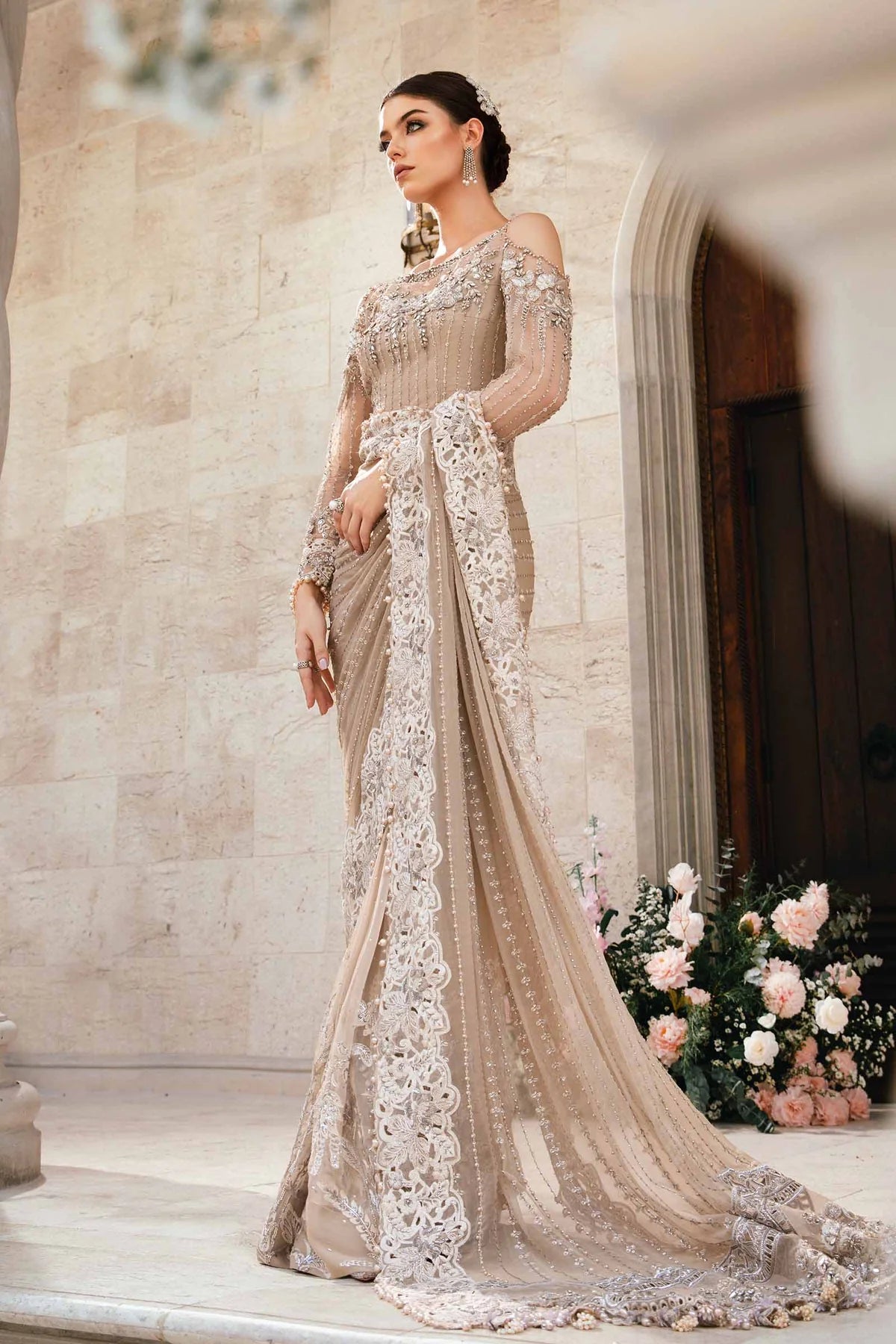 Maria B | Mbroidered Fabrics 2024 | BD-2801 - House Of Hania