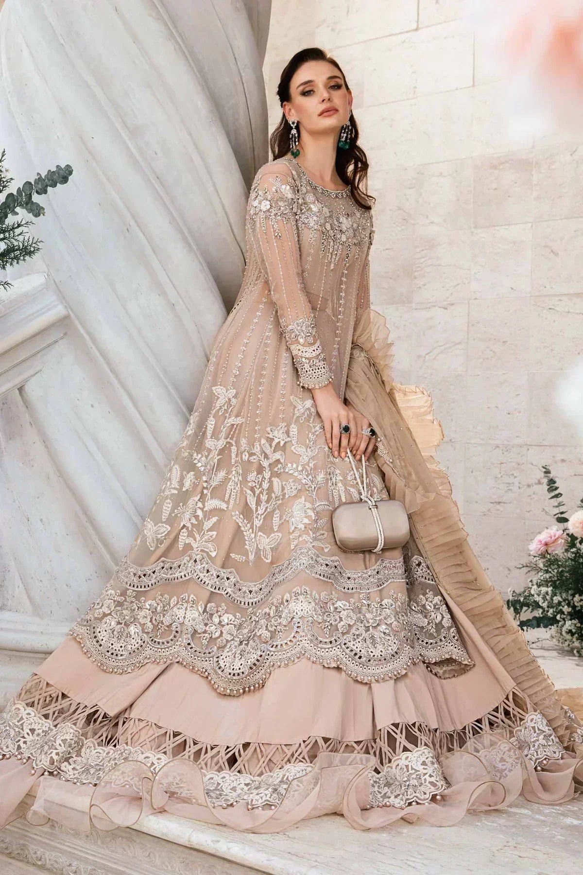 Maria B | Mbroidered Fabrics 2024 | BD-2801 - House Of Hania
