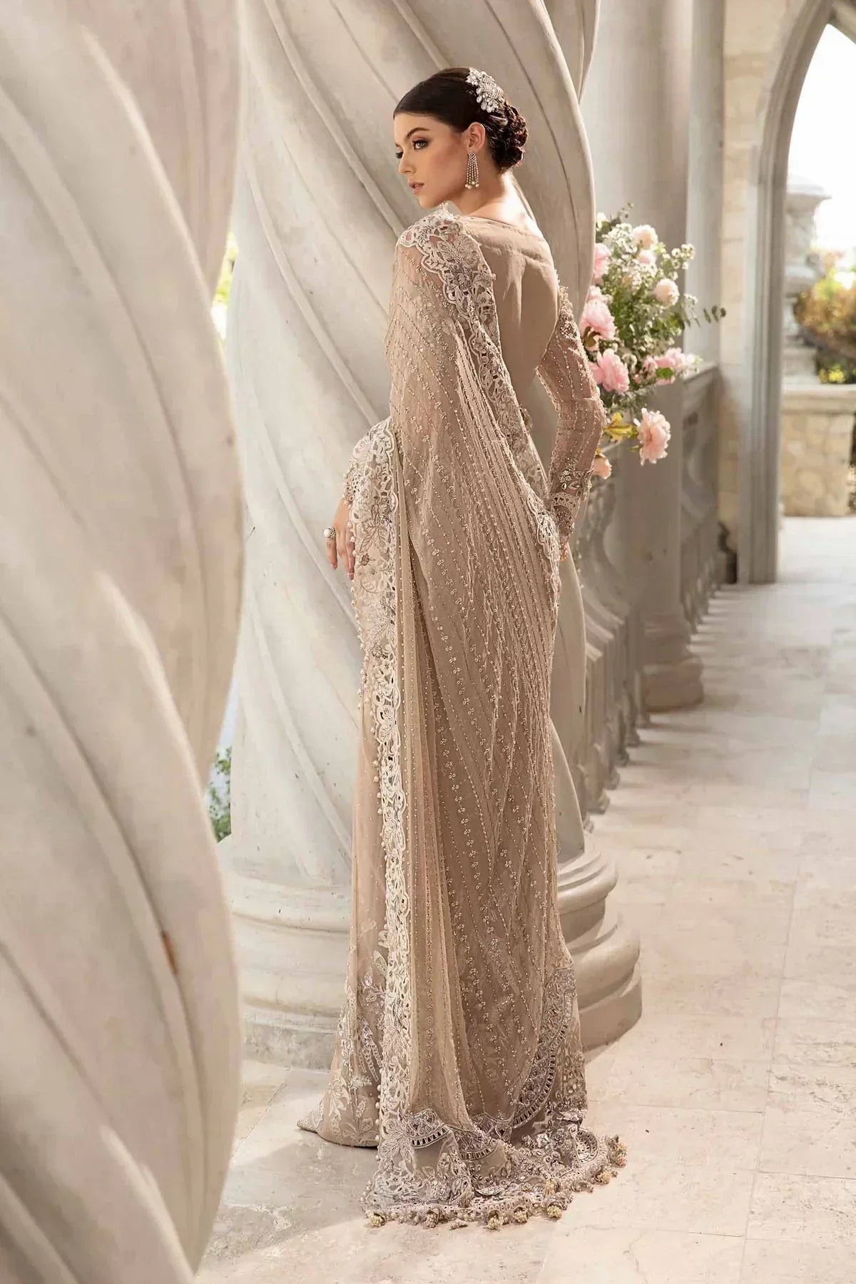 Maria B | Mbroidered Fabrics 2024 | BD-2801 - House Of Hania