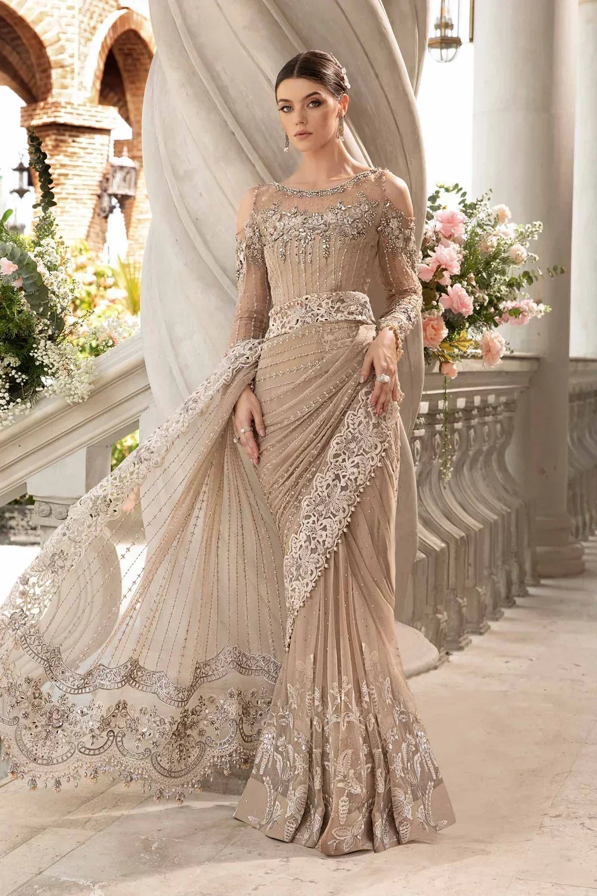 Maria B | Mbroidered Fabrics 2024 | BD-2801 - House Of Hania