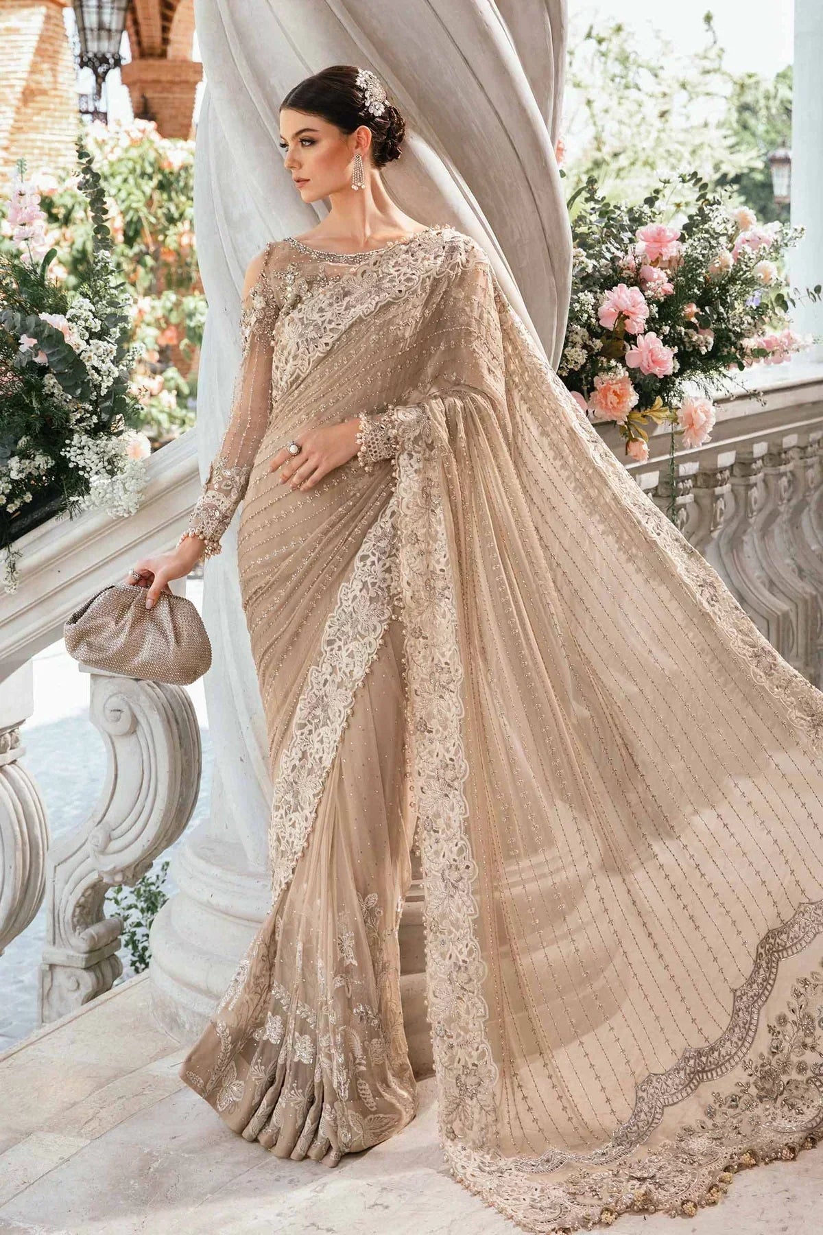 Maria B | Mbroidered Fabrics 2024 | BD-2801 - House Of Hania