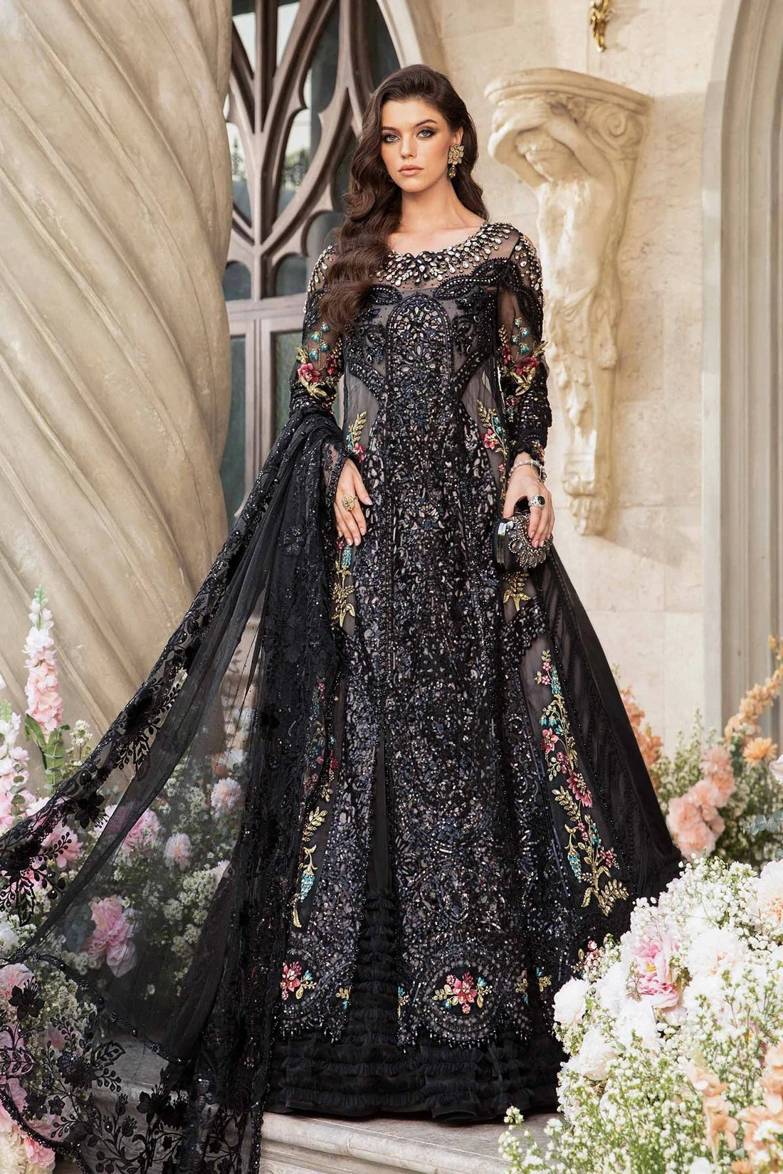 Maria B | Mbroidered Fabrics 2024 | BD-2802 - House Of Hania