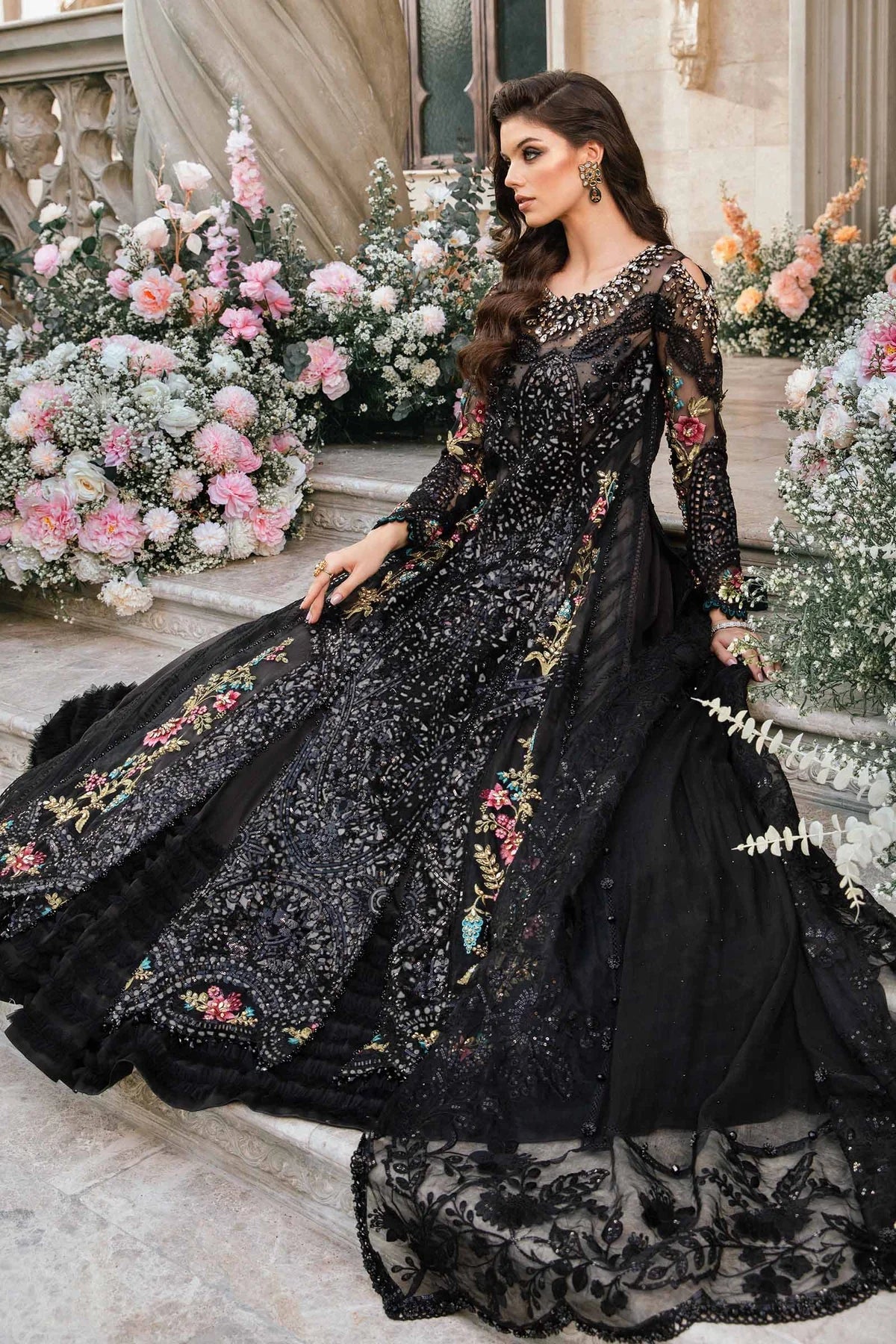 Maria B | Mbroidered Fabrics 2024 | BD-2802 - House Of Hania