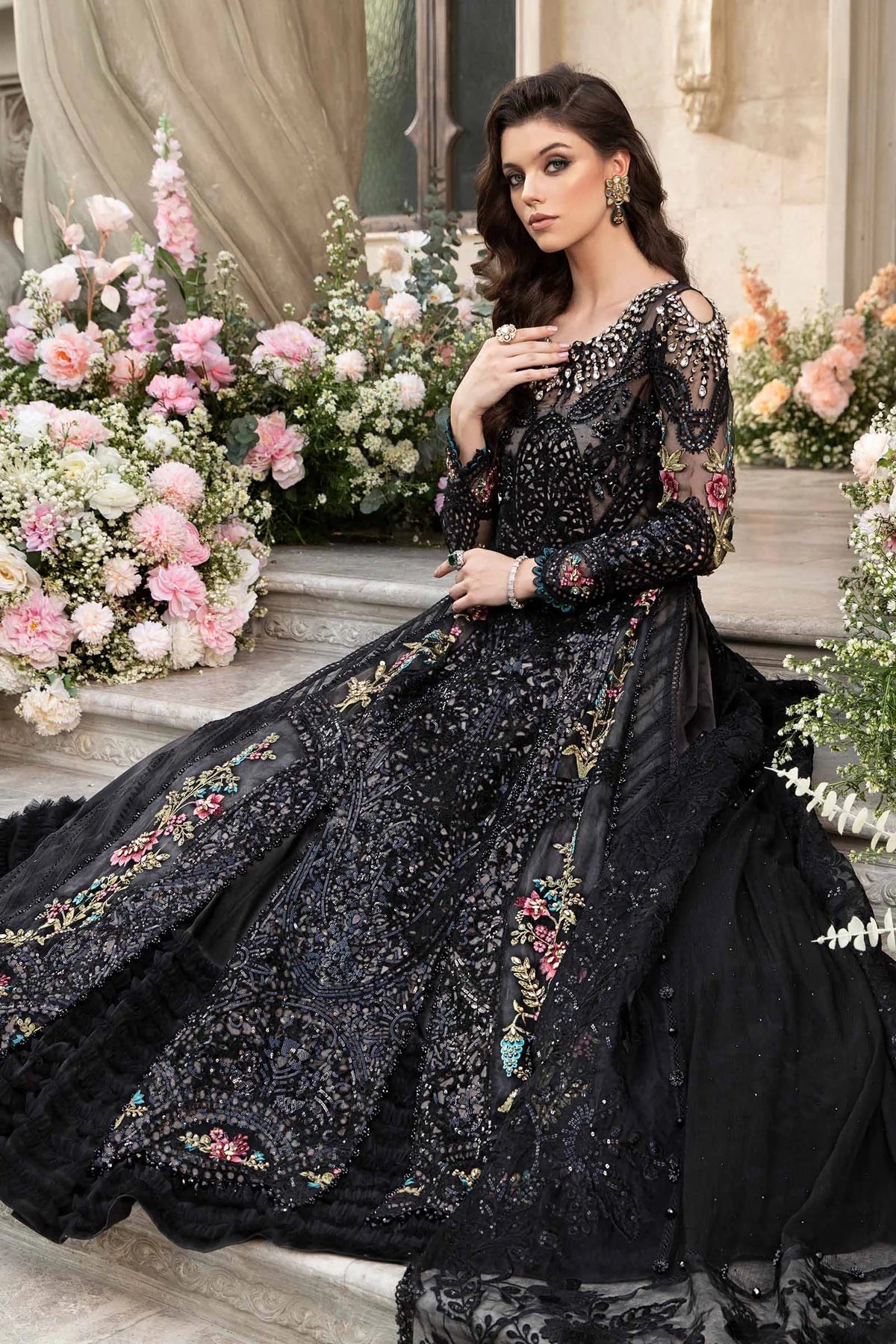 Maria B | Mbroidered Fabrics 2024 | BD-2802 - House Of Hania