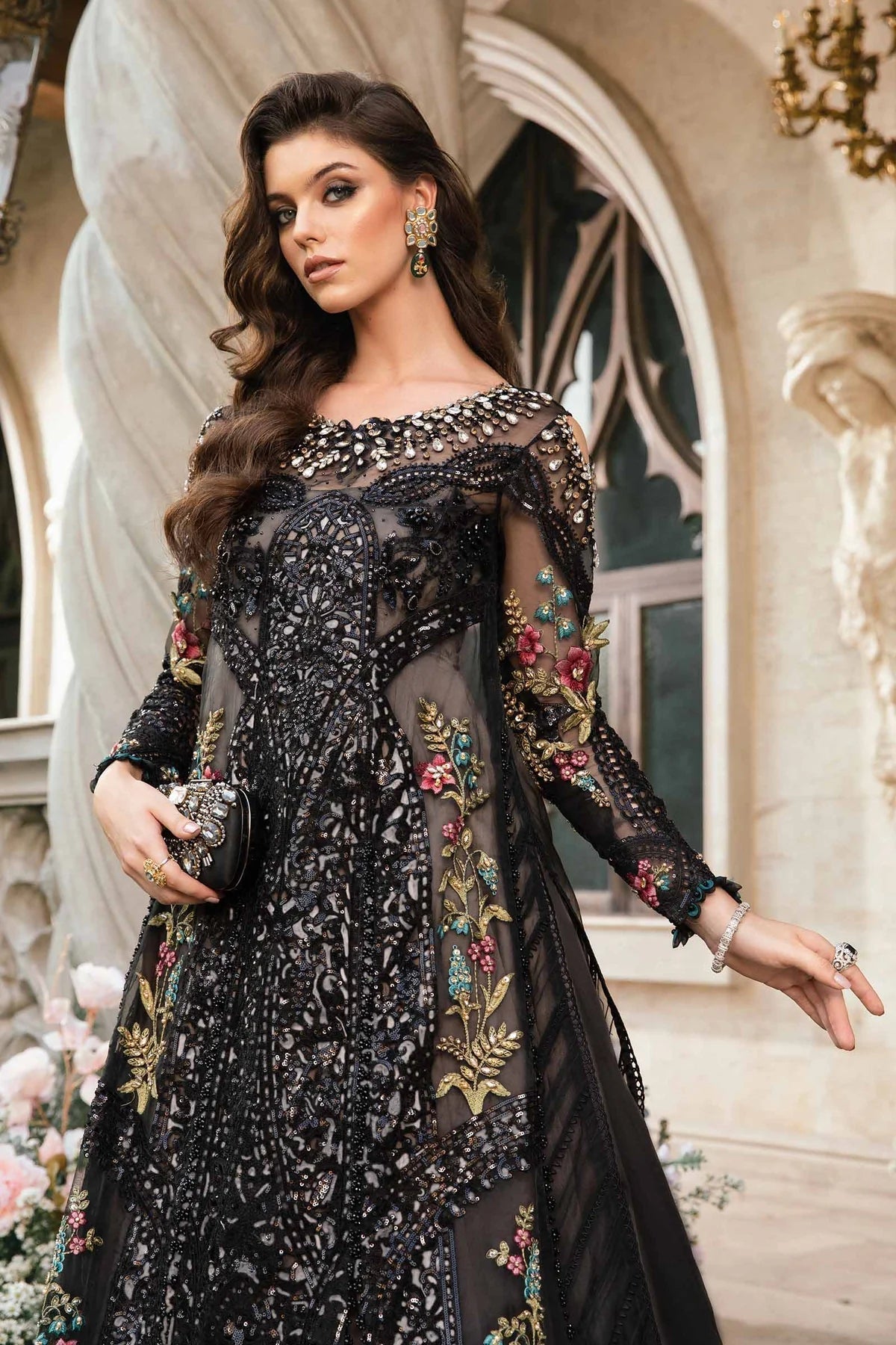 Maria B | Mbroidered Fabrics 2024 | BD-2802 - House Of Hania