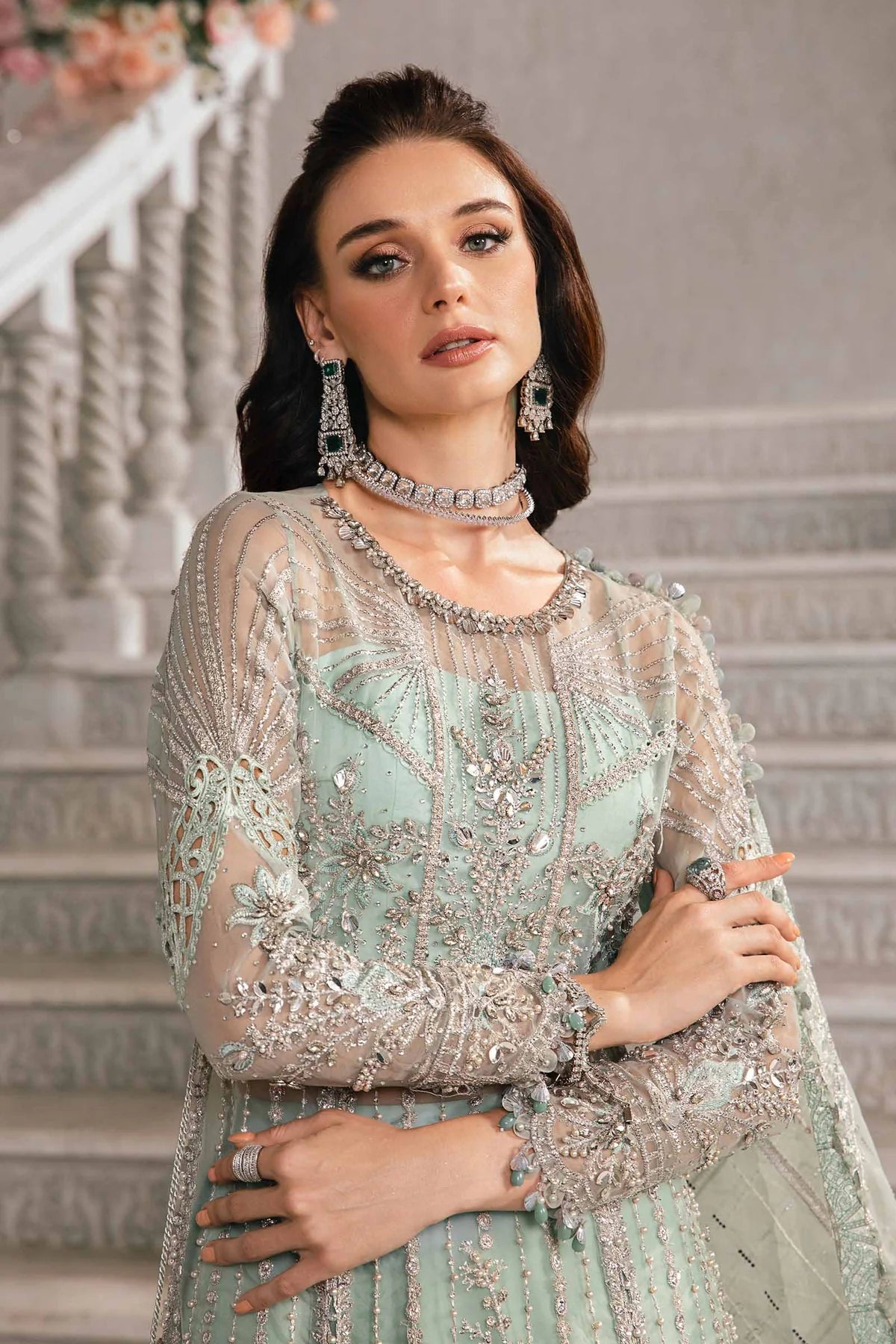 Maria B | Mbroidered Fabrics 2024 | BD-2803 - House Of Hania