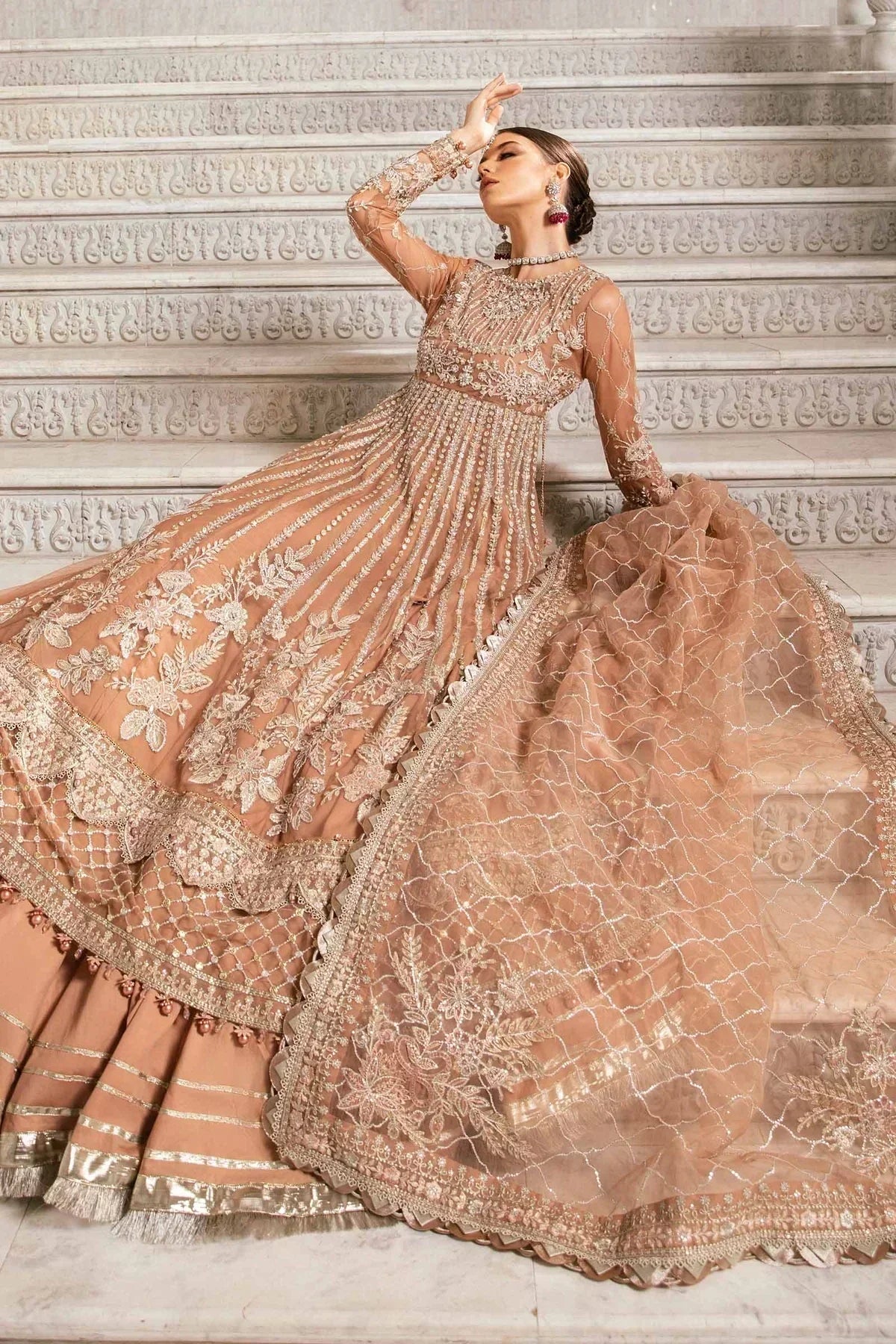 Maria B | Mbroidered Fabrics 2024 | BD-2804 - House Of Hania