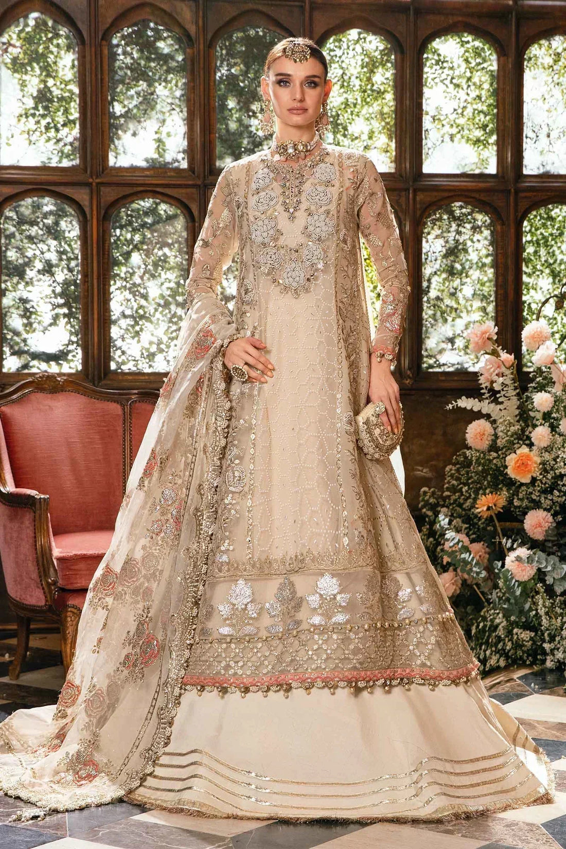 Maria B | Mbroidered Fabrics 2024 | BD-2805 - House Of Hania