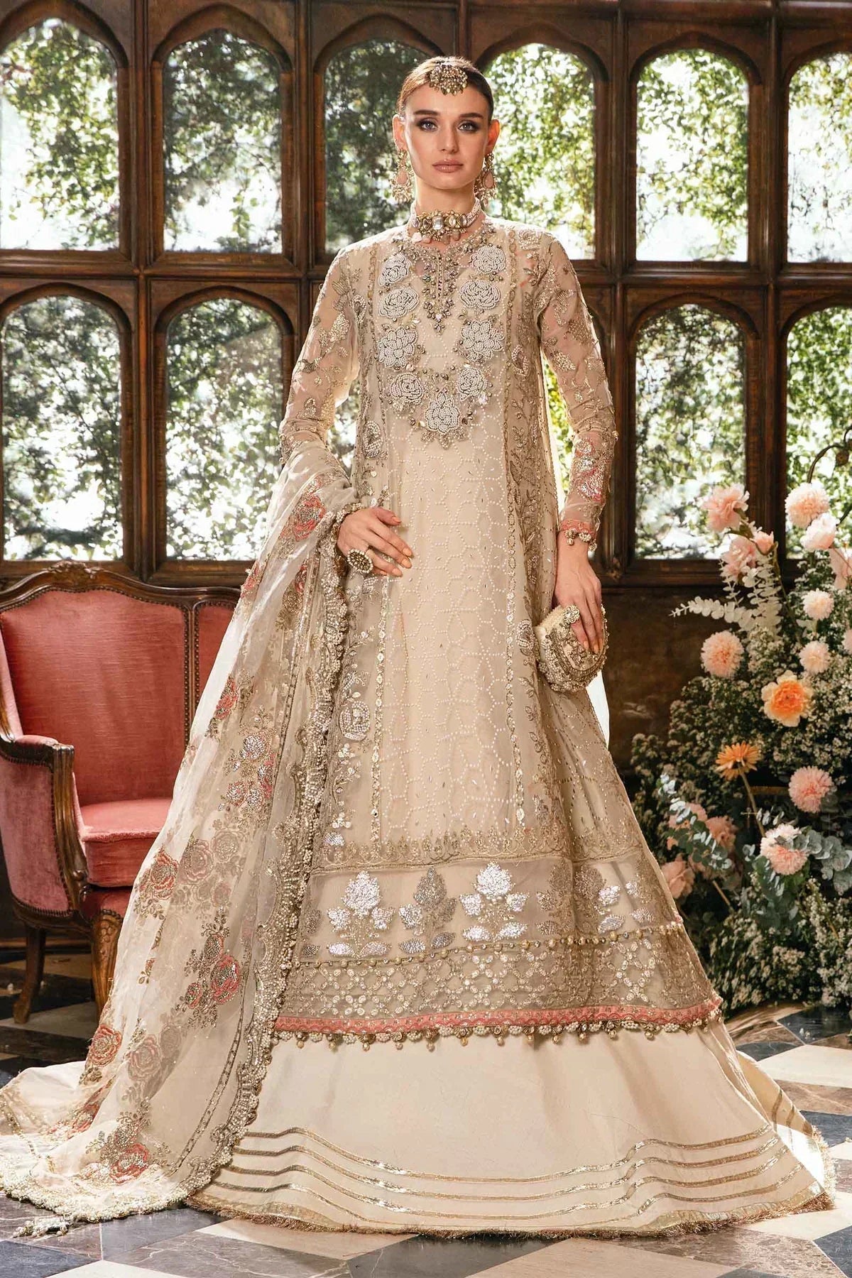 Maria B | Mbroidered Fabrics 2024 | BD-2805 - House Of Hania