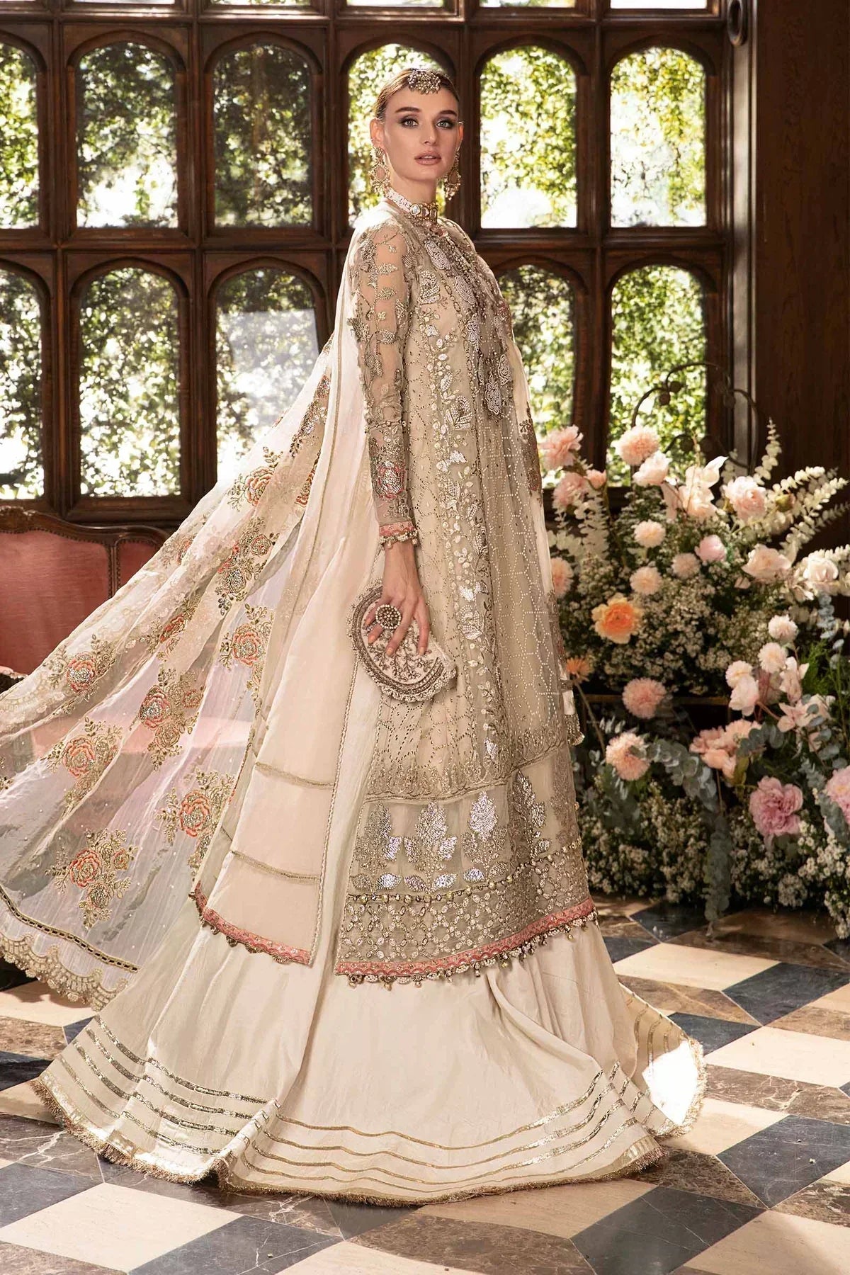 Maria B | Mbroidered Fabrics 2024 | BD-2805 - House Of Hania