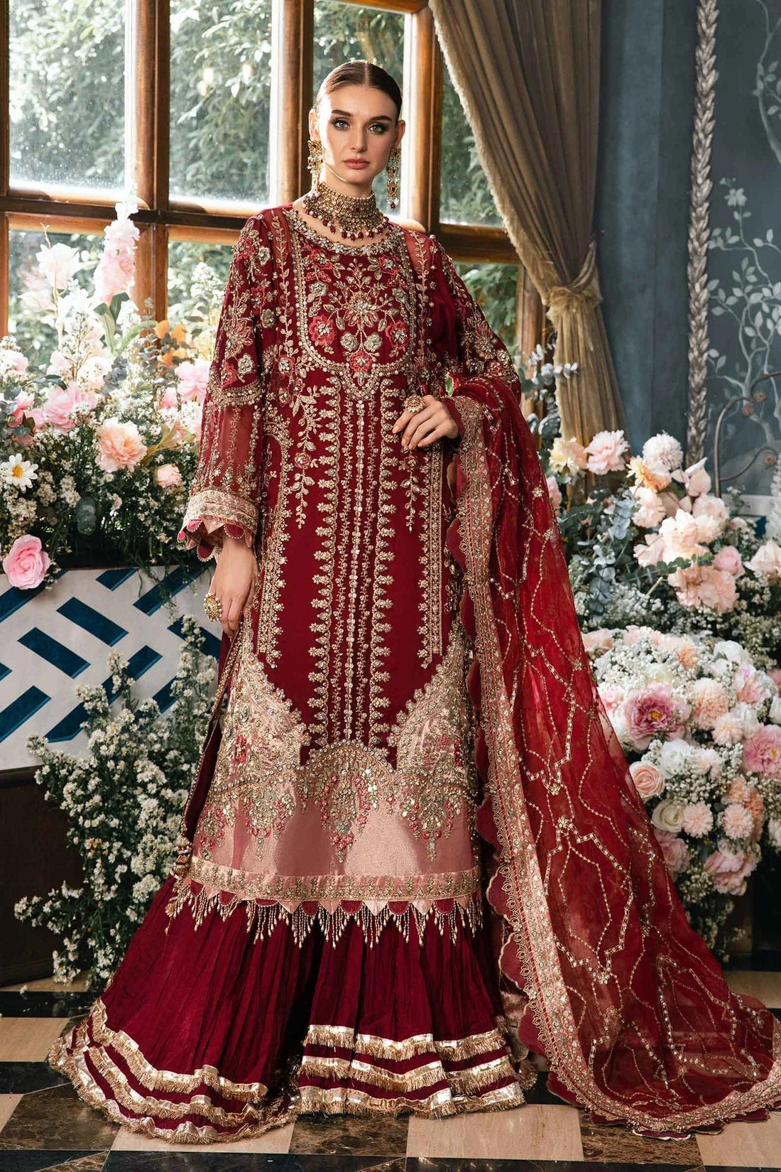 Maria B | Mbroidered Fabrics 2024 | BD-2807 - House Of Hania