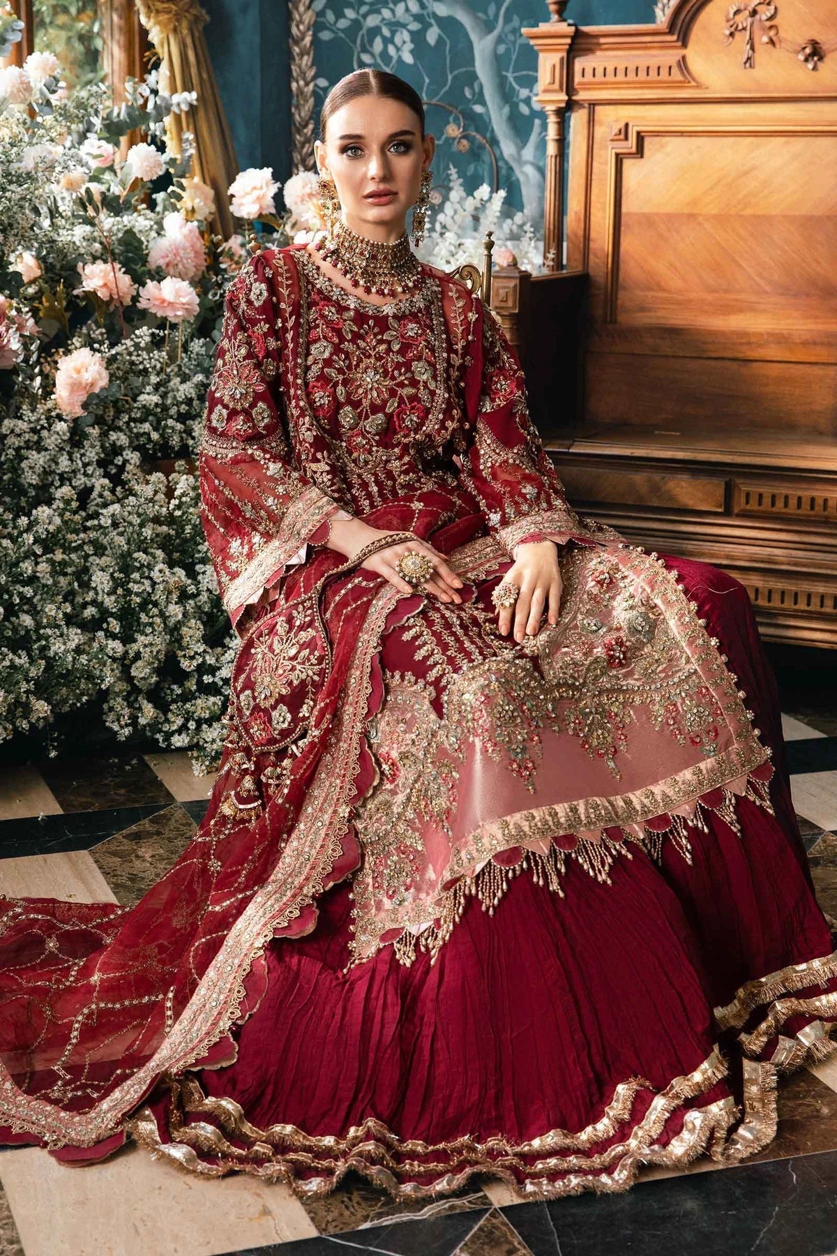 Maria B | Mbroidered Fabrics 2024 | BD-2807 - House Of Hania