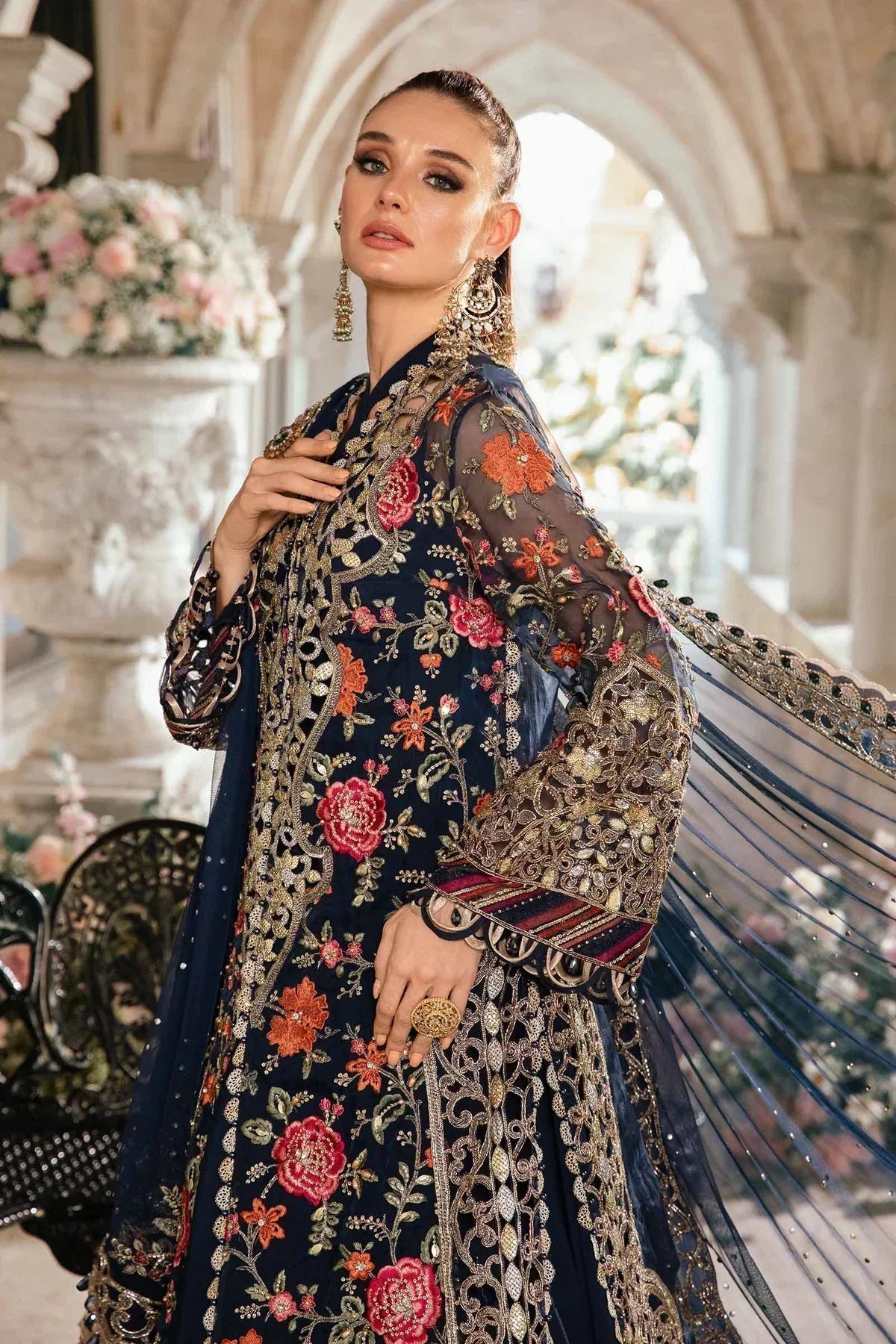 Maria B | Mbroidered Fabrics 2024 | BD-2808 - House Of Hania