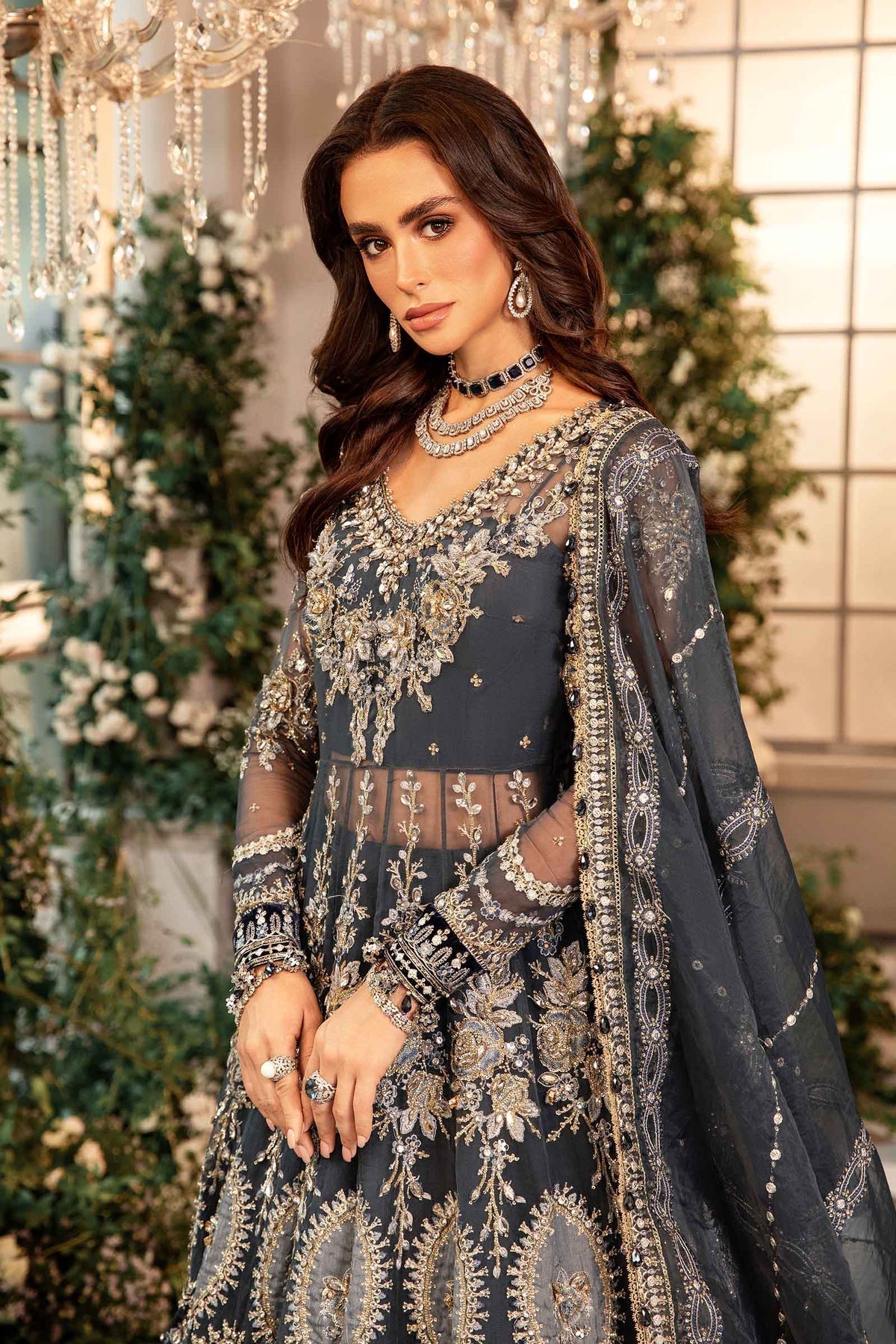 Maria B | Mbroidered Formals 24| Organza Suit | BD-2901 - House Of Hania