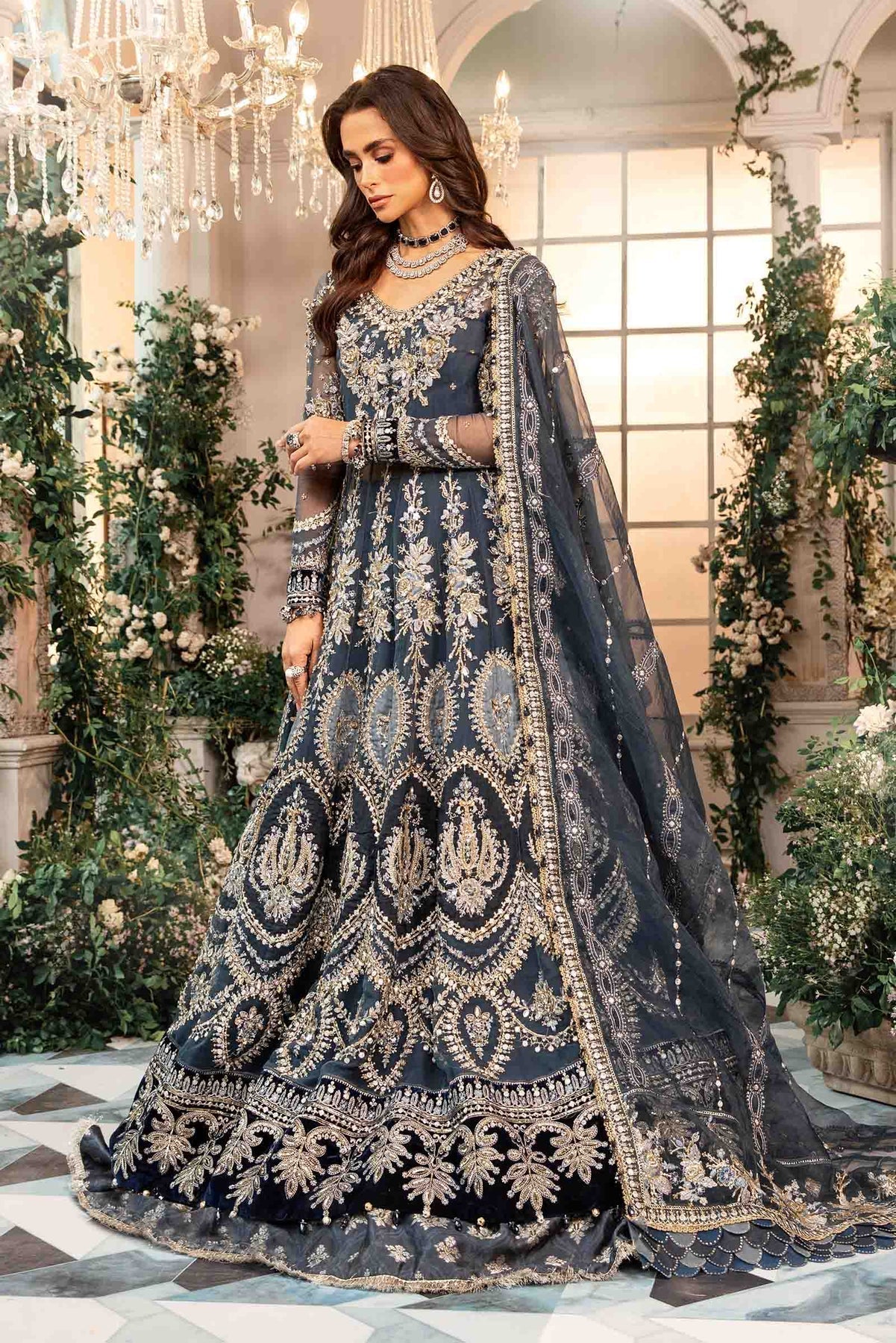 Maria B | Mbroidered Formals 24| Organza Suit | BD-2901 - House Of Hania