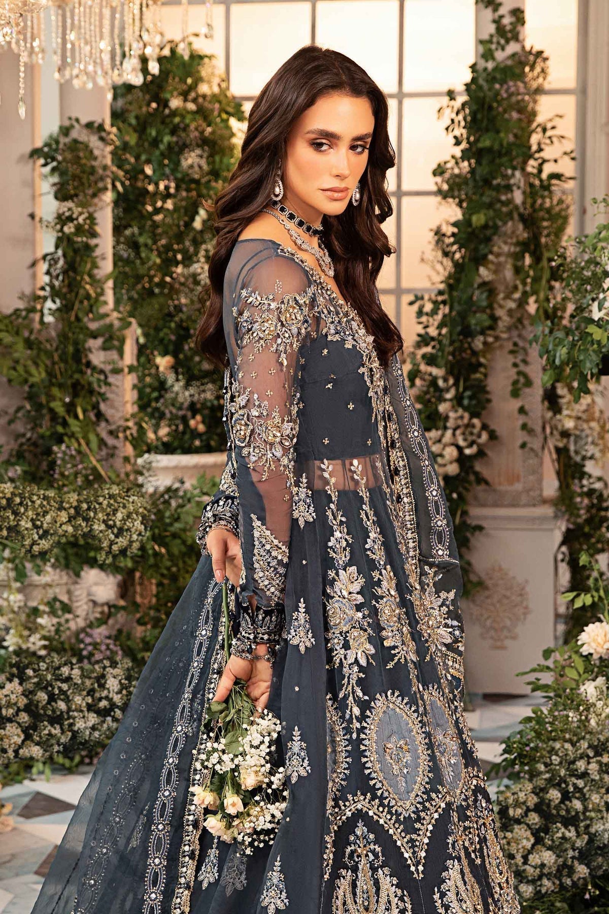Maria B | Mbroidered Formals 24| Organza Suit | BD-2901 - House Of Hania