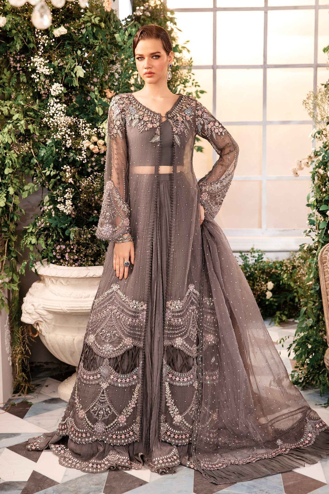 Maria B | Mbroidered Formals 24 | Organza Suit | BD-2902 - House Of Hania