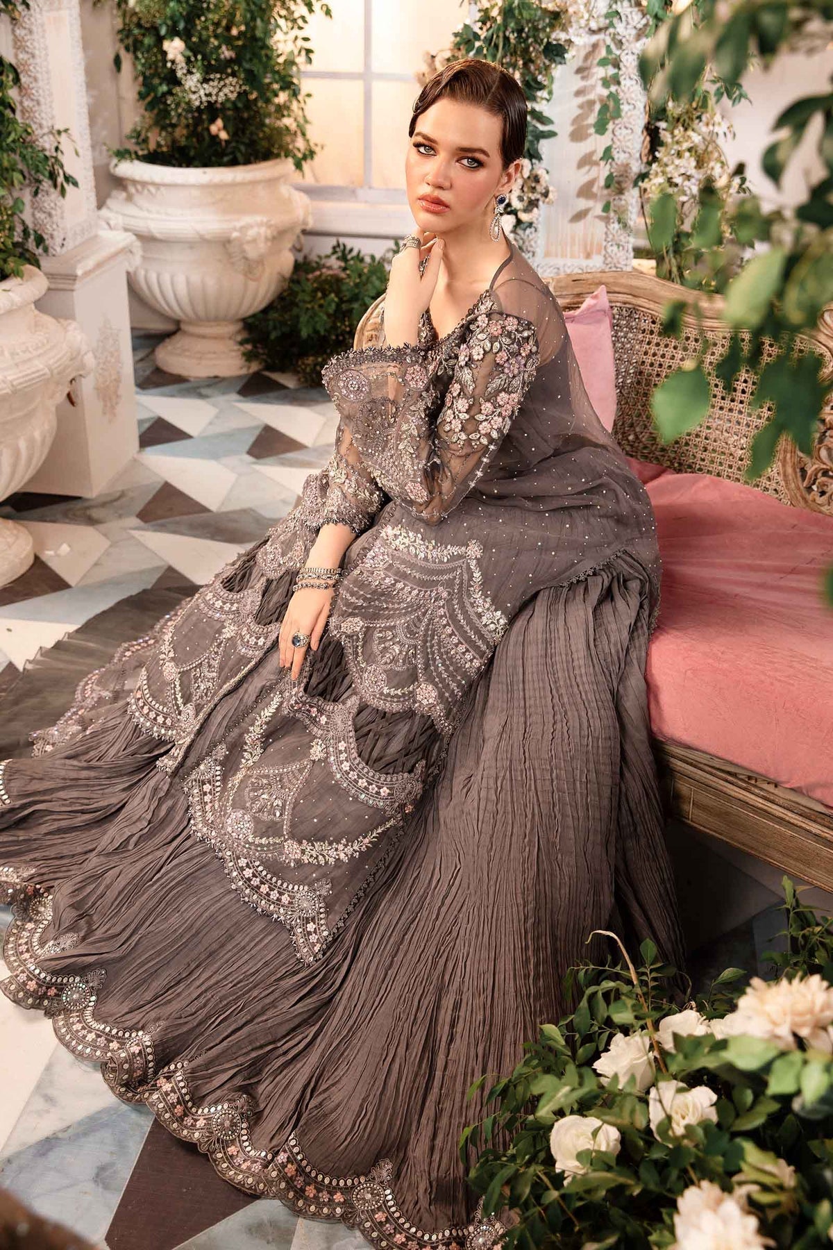 Maria B | Mbroidered Formals 24 | Organza Suit | BD-2902 - House Of Hania