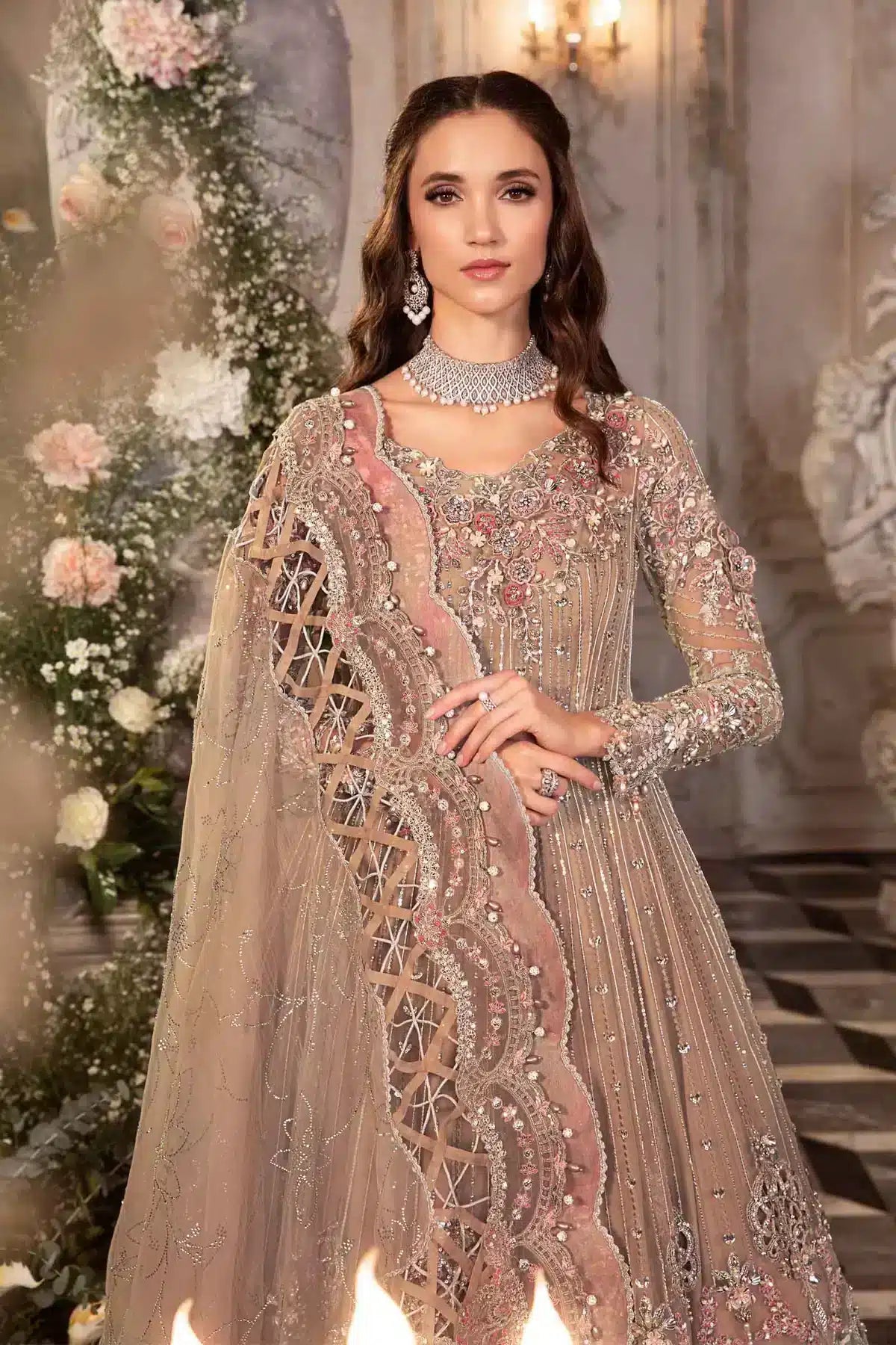 Maria B | Mbroidered Wedding Edition 23 | Black BD-2703 - House Of Hania