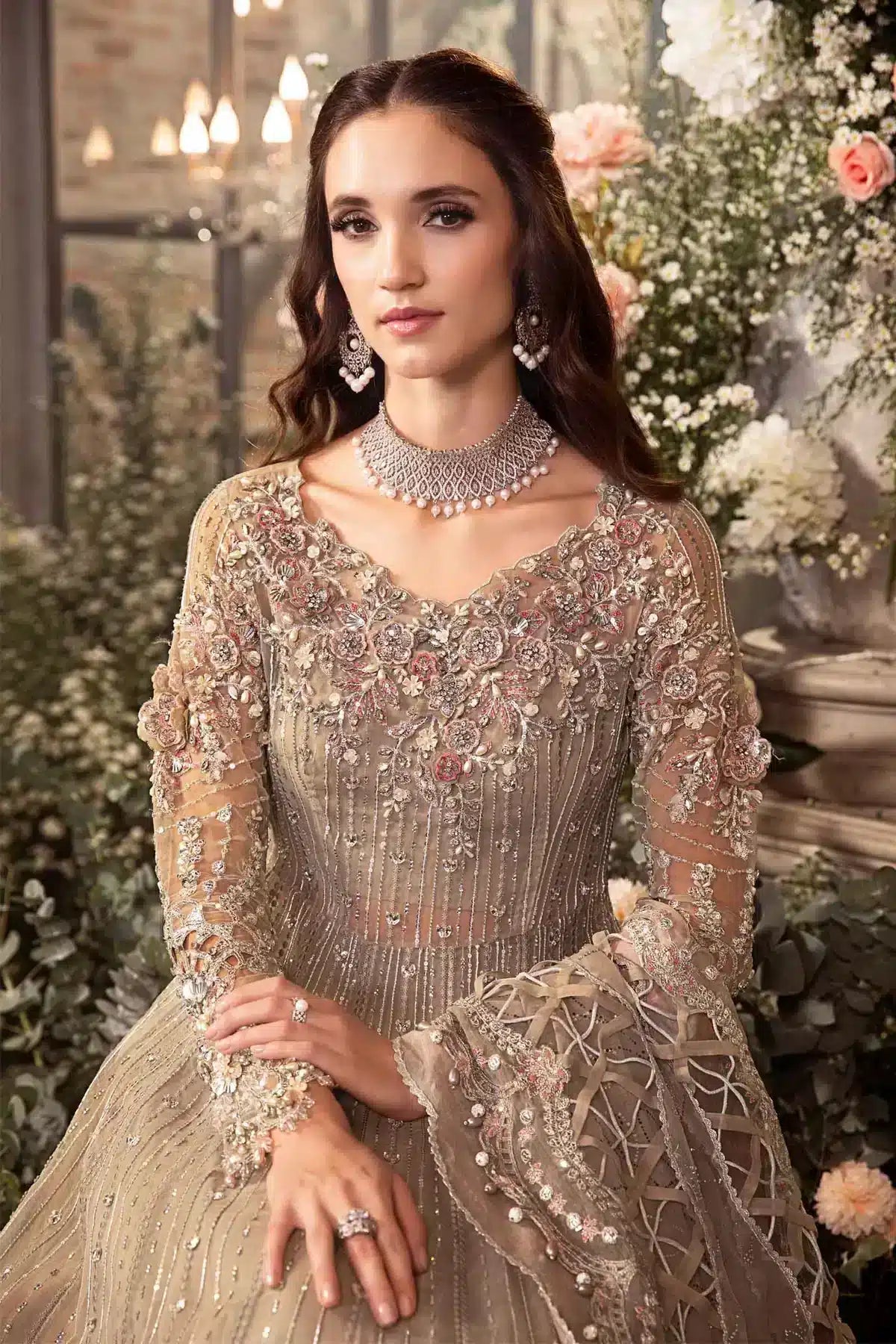 Maria B | Mbroidered Wedding Edition 23 | Black BD-2703 - House Of Hania
