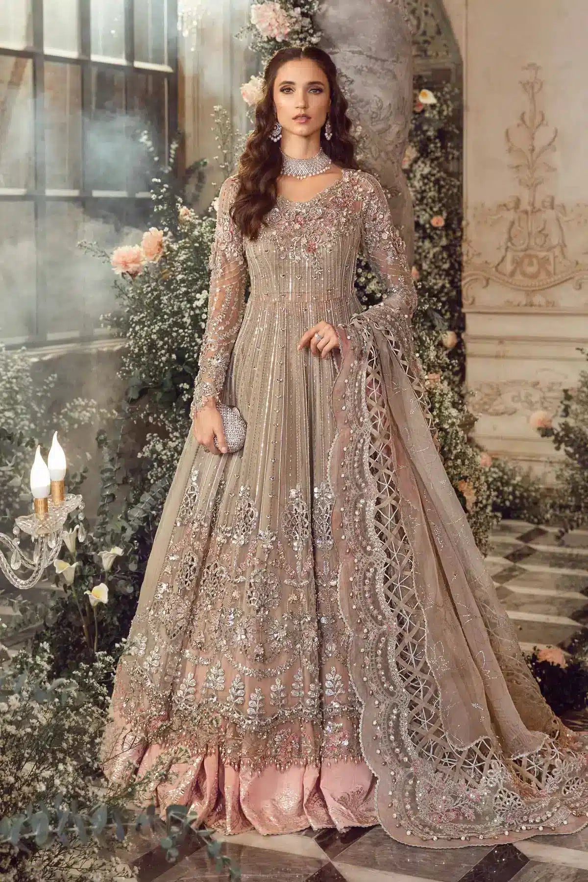 Maria B | Mbroidered Wedding Edition 23 | Black BD-2703 - House Of Hania
