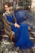 Maria B | Mbroidered Wedding Edition 23 | Cobalt Blue BD-2704 - House Of Hania