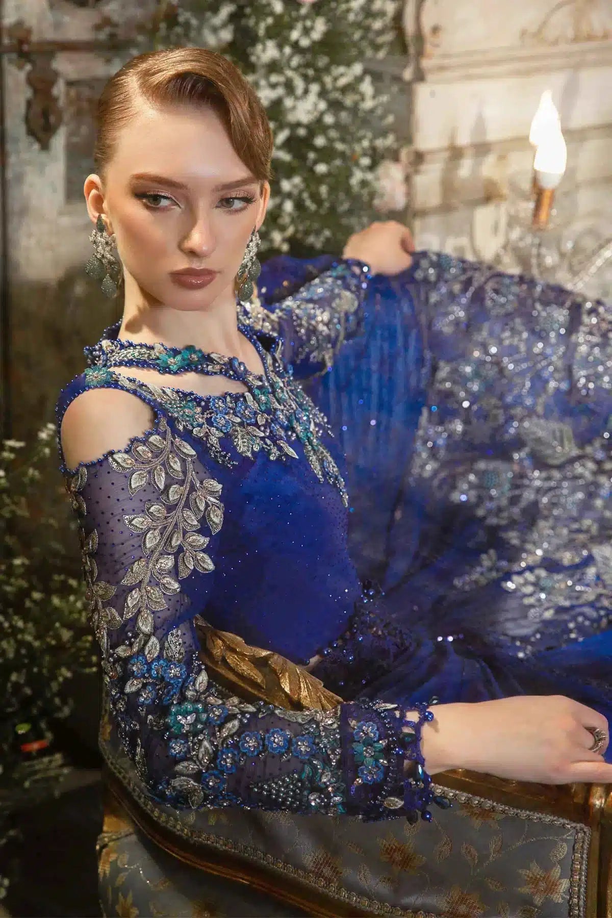 Maria B | Mbroidered Wedding Edition 23 | Cobalt Blue BD-2704 - House Of Hania