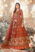 Maria B | Mbroidered Wedding Edition 23 | Maroon BD-2705 - House Of Hania