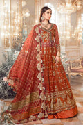 Maria B | Mbroidered Wedding Edition 23 | Maroon BD-2705 - House Of Hania