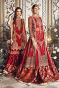 Maria B | Mbroidered Wedding Edition 23 | Maroon BD-2708 - House Of Hania