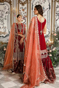 Maria B | Mbroidered Wedding Edition 23 | Maroon BD-2708 - House Of Hania