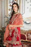 Maria B | Mbroidered Wedding Edition 23 | Maroon BD-2708 - House Of Hania