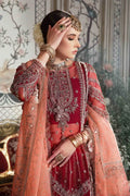 Maria B | Mbroidered Wedding Edition 23 | Maroon BD-2708 - House Of Hania