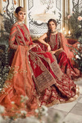 Maria B | Mbroidered Wedding Edition 23 | Maroon BD-2708 - House Of Hania