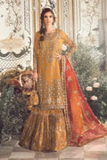 Maria B | Mbroidered Wedding Edition 23 | Mustard BD-2707 - House Of Hania