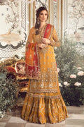 Maria B | Mbroidered Wedding Edition 23 | Mustard BD-2707 - House Of Hania