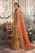 Maria B | Mbroidered Wedding Edition 23 | Mustard BD-2707 - House Of Hania