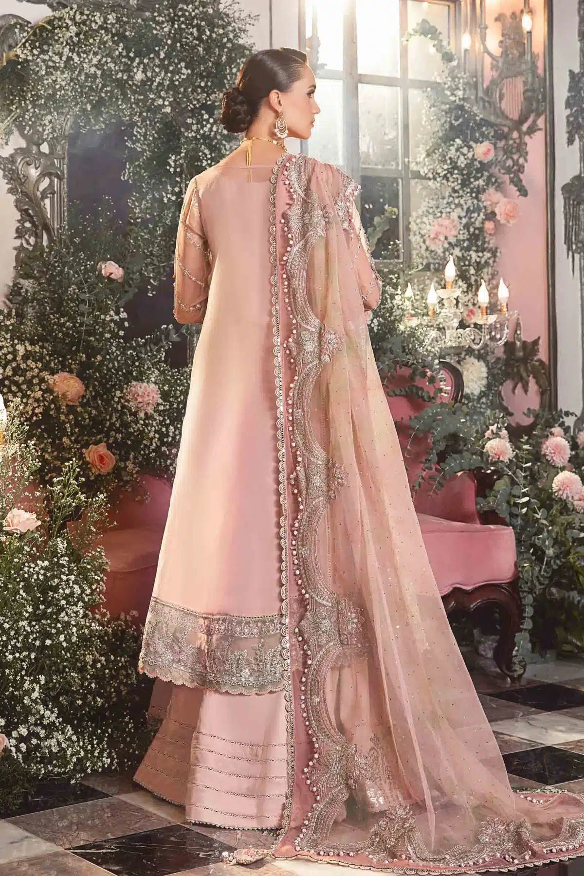 Maria B | Mbroidered Wedding Edition 23 | Pastel Pink BD-2706 - House Of Hania
