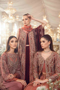 Maria B | Mbroidered Wedding Edition 23 | Salmon Pink BD-2701 - House Of Hania